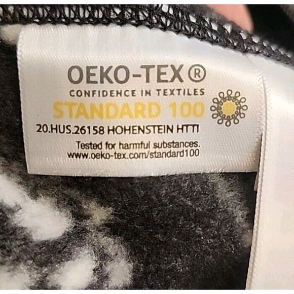 Medium Lands End Womens Jacket Full Zip Front Fleece Black White Pockets NEW - Picture 9 of 12